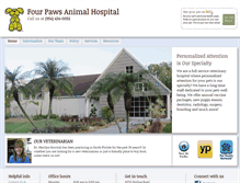 Tablet Screenshot of fourpawsanimalhosp.com